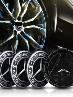 Комплект централни капачки за джанти Mercedes-Benz 4 броя 75 мм като ново