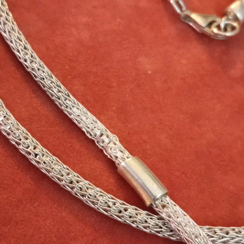 Lalaunis A21 925 silver double necklace vintage used