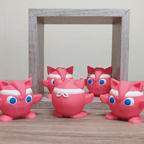 Jigglypuff Karateka Pokemon 3D Printed Miniature 5 cm Height