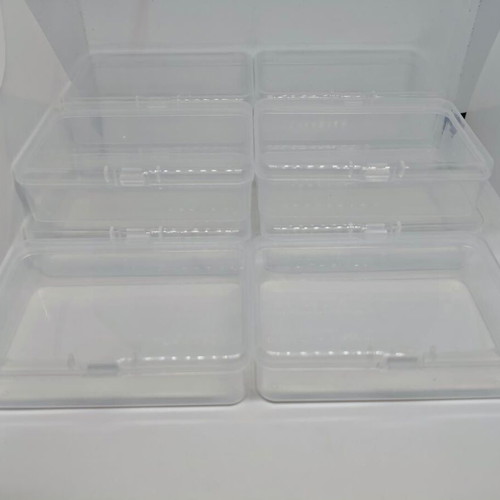 Plastic storage boxes set like new, pack of 10, food safe transparent