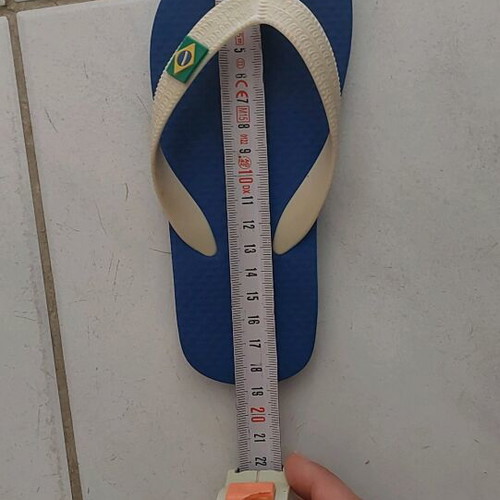 Children's flip-flops size 28-29 like new white and blue