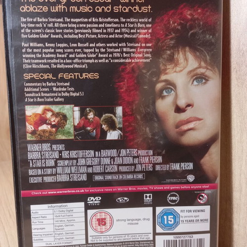 A Star Is Born DVD like new with English subtitles