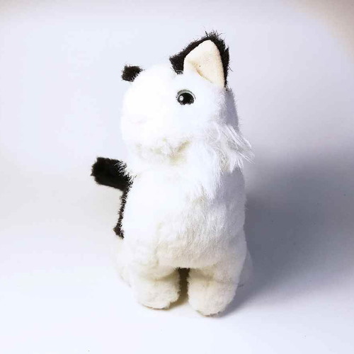 Plush cat black and white used Happy People