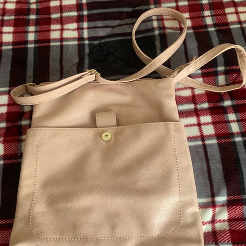 Crossbody bag in nude-pink color like new