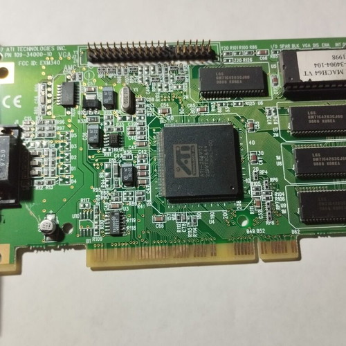 Vintage ATI Graphics Card PN 109-34000-10 PCI used