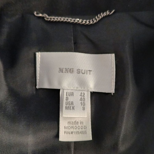 Mango women's fitted black blazer lined size 42 new
