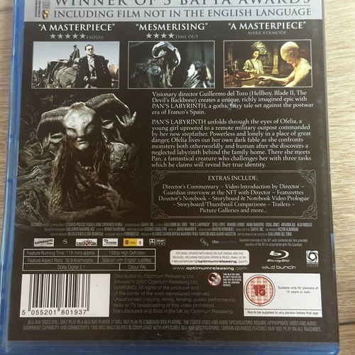 Pan’s Labyrinth Blu-Ray used with English subs