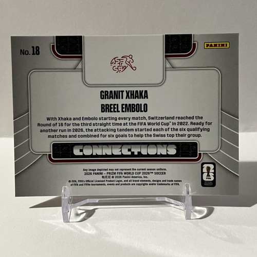 2025-26 FIFA World Cup Connections Xhaka & Embolo Insert like new