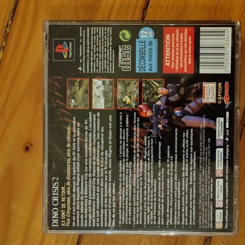 Dino Crisis 2 PlayStation PS1 game like new, French edition