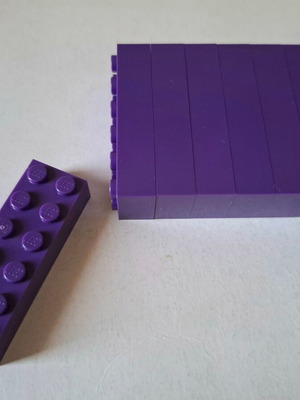 Lego Classic Basic Brick 2 x 6 Purple pack of 12 like new