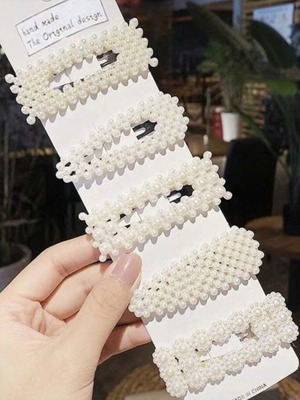 Hair clips like new, white, summer style pack