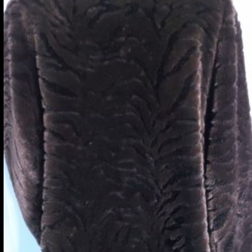 Canda coat with eco fur tiger print like new