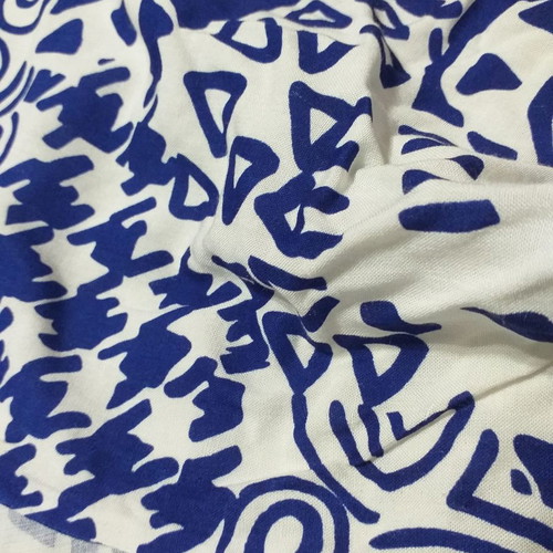 Fabric new with blue and white pattern, dimensions 1.10×1.50 m