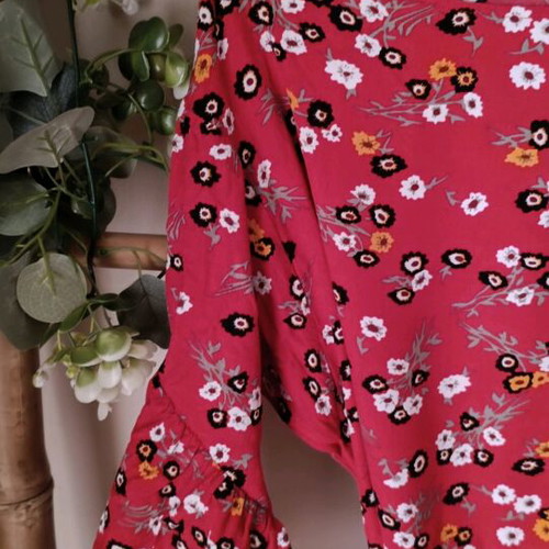 Maje dress red floral size Small like new