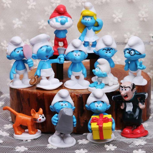 Smurfs collectible figures set like new, PVC material