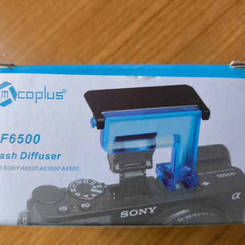 MCOPLUS flash diffuser used for Sony a6000, a6100, a6300, a6400, a6500
