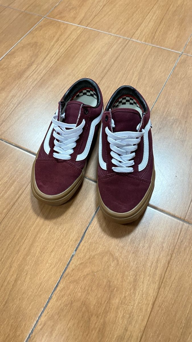 Burgundy 2024 vans custom