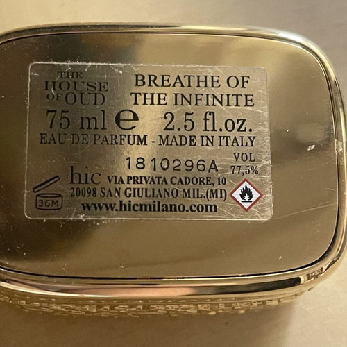 Breath Of The Infinite The House of Oud Eau de Parfum 75ml like new