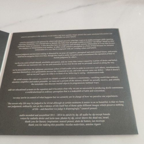 Dave Phillips Selective Memory / Perception CD like new