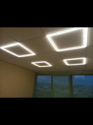 Gypsum ceiling led lights like new, set of 8 pieces