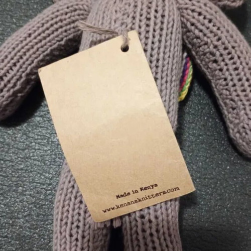 Handmade Kenana Kenya Elephant Toy new organic cotton