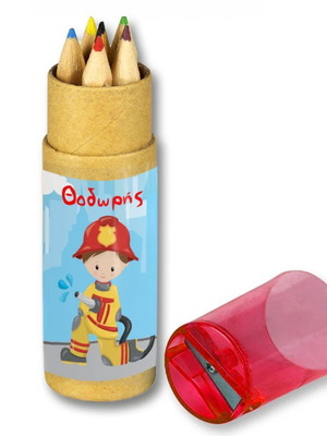 Firefighter Colored Pencils new, 10 pieces with name