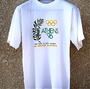 ATHENS 1996 - 100 YEARS OLYMPIC GAMES - THE GOLDEN OLYMPICS. ΑΥΘΕΝΤΙΚΟ. ΜΕΓΕΘΟΣ XL. ΕΛΛΗΝΙΚΗΣ ΚΑΤΑΣΚΕΥΗΣ. ΣΕ ΑΡΙΣΤΗ ΚΑΤΑΣΤΑΣΗ.
