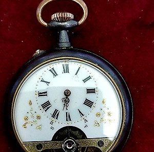 1880 Ρολόι τσέπης εβδομάδας από μέταλλο όπλου (gun metal).