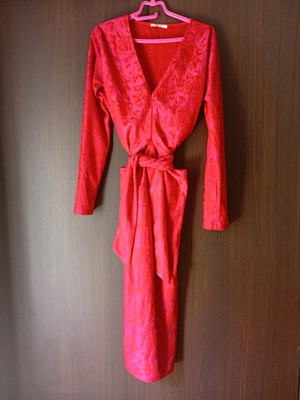 Zara women's dress like new, red-pink, size L