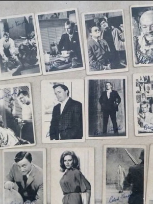 Actor Stickers used, 1950-60s with signatures