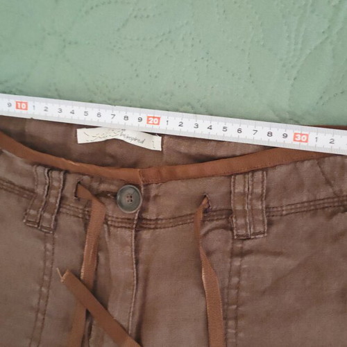 Linen pants brown size S like new Ysatis