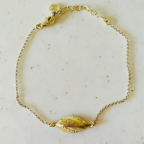 Oxette silver bracelet 925 gold plated used, 16-19cm