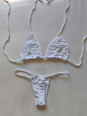 Bikini super sexy string white size XS new
