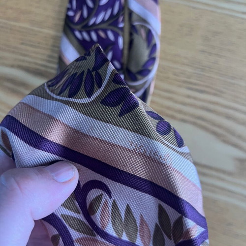 Tseklejis Vintage 70s Woven Pure Silk Tie, excellent condition