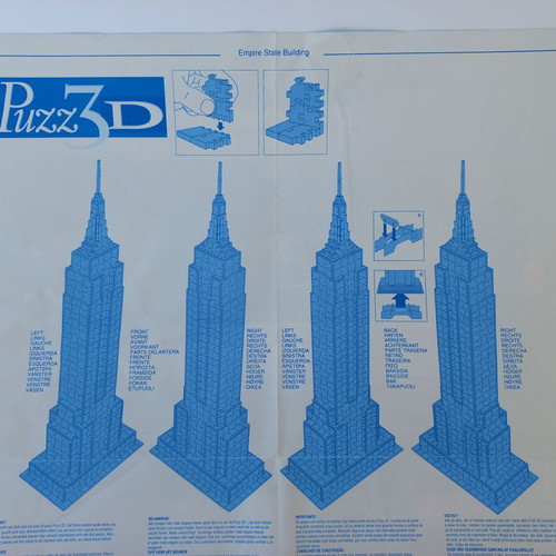 Puzz 3D Empire State Building used, 902 pieces, 1995