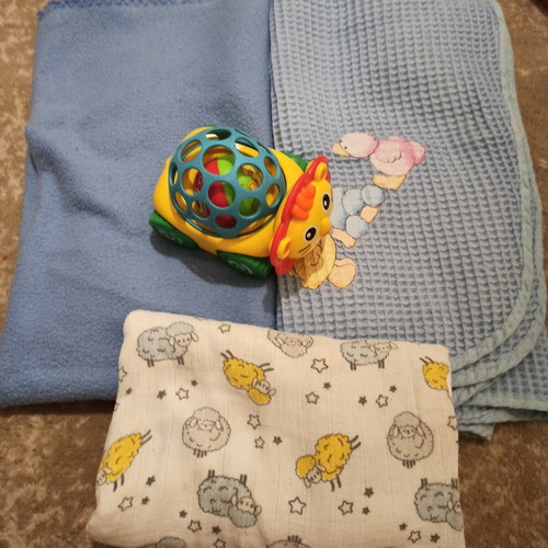 Baby items pack like new with free baby toy