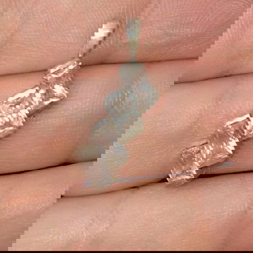 Винтидж сребърен педантив с бели топази 925 проба употребяван