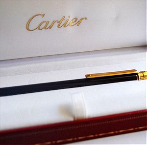 Αυθεντικό στυλό Cartier, μπορντώ με χρυσές λεπτομέρειες!