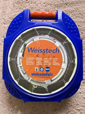 Αντιολισθητικές αλυσίδες Weissenfels 9mm για επιβατικό αυτοκίνητο, σαν καινούργιες, 2 τμχ