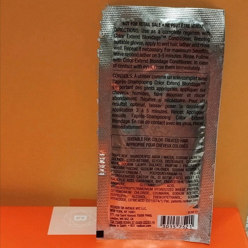Redken Color Extend Blondage shampoo new 10ml sample