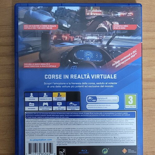 Driveclub VR PS4 game, European version
