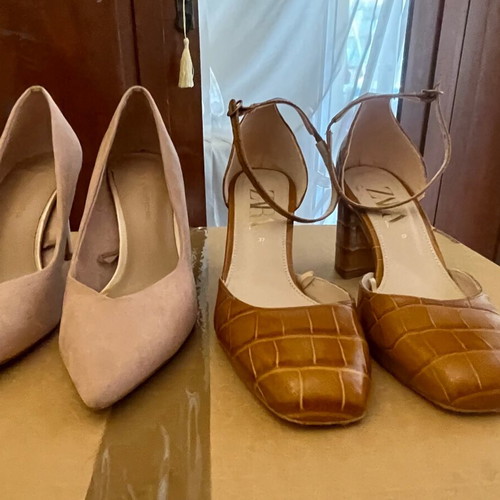 Zara and Stradivarius branded high heels size 37 like new, 2 pairs