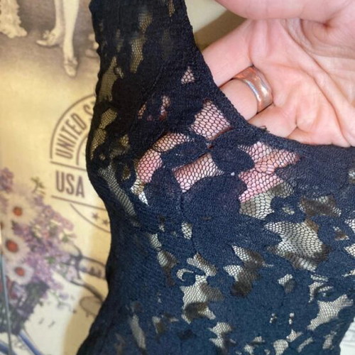 Lace dress black, like new, fits S-M