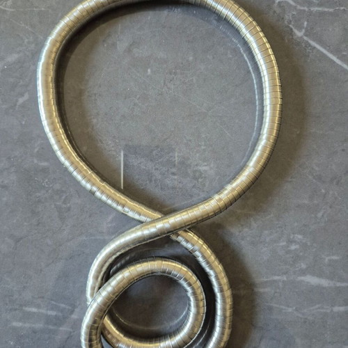 Breil statement silver steel necklace, flexible snake design