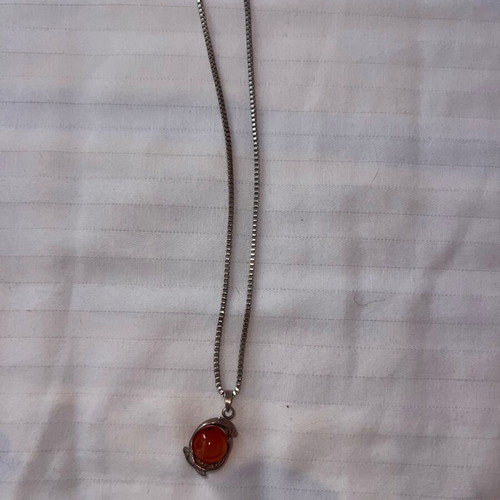 Vintage necklace with stone like new, unused