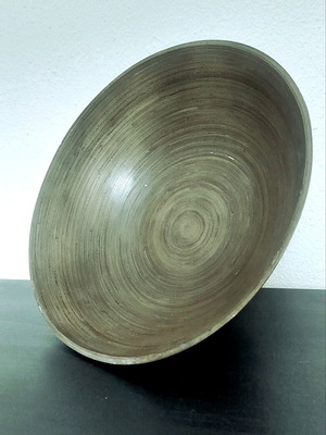 Decorative bamboo plate used, large round olive color 36×36