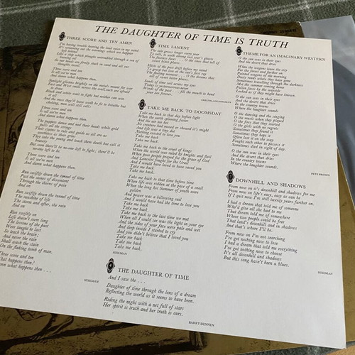 Colosseum Daughter of Time LP, prog rock, Bronze 1978