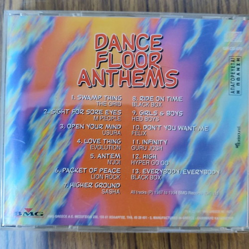 CD 01 Presents Dance Floor Anthems used