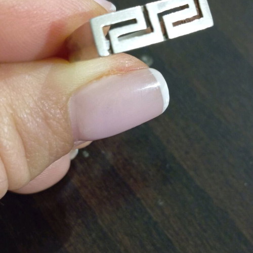 Silver ring 925 in meander shape like new