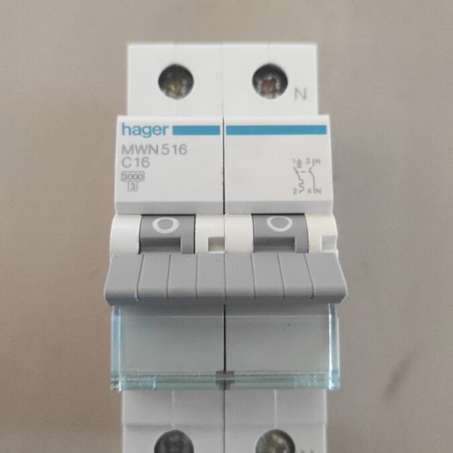 Hager MWN516 C16 16A Bipolar Circuit Breaker new